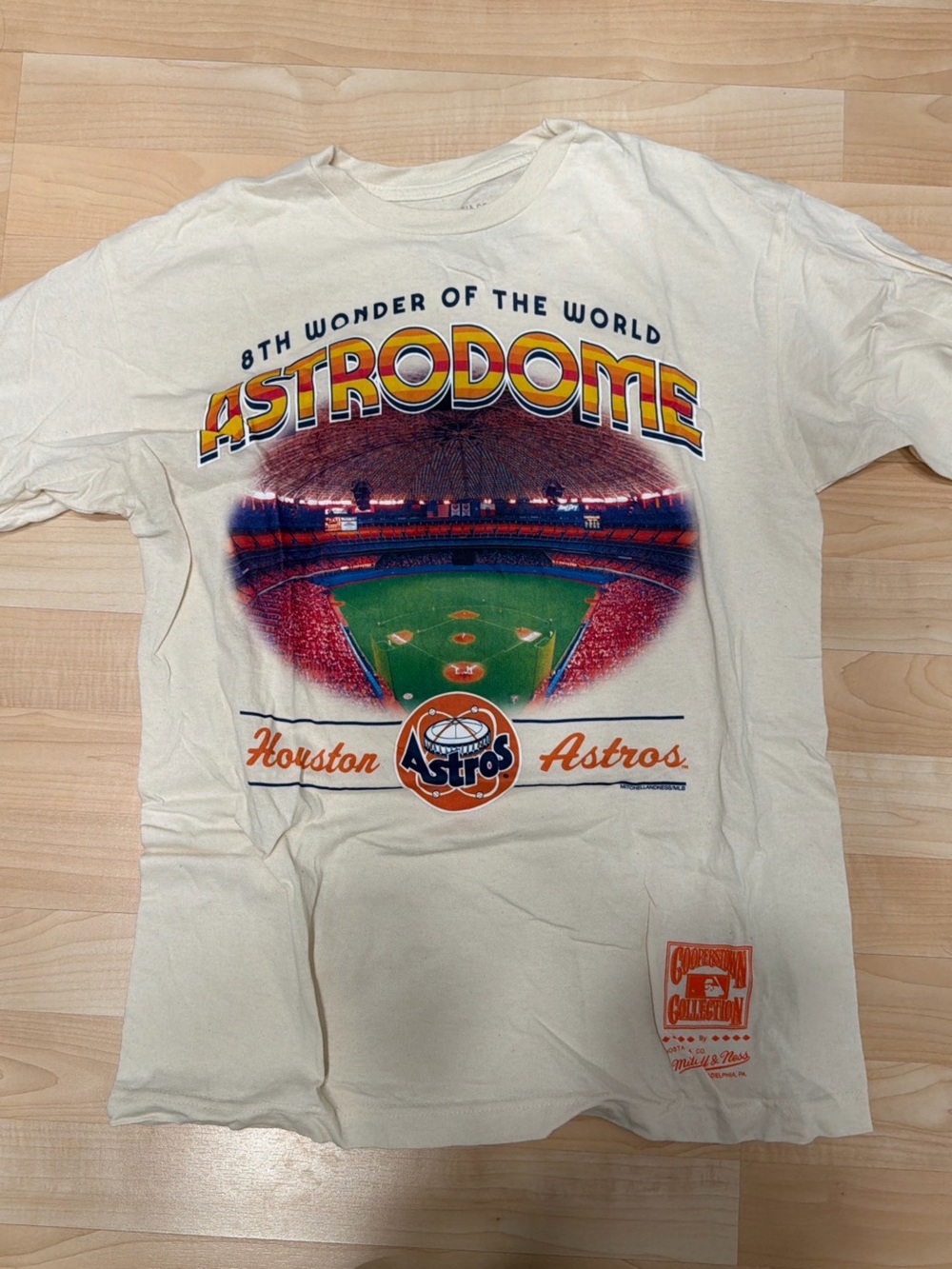 Mitchell & Ness Cream Houston Astros Astrodome Graphic Tee